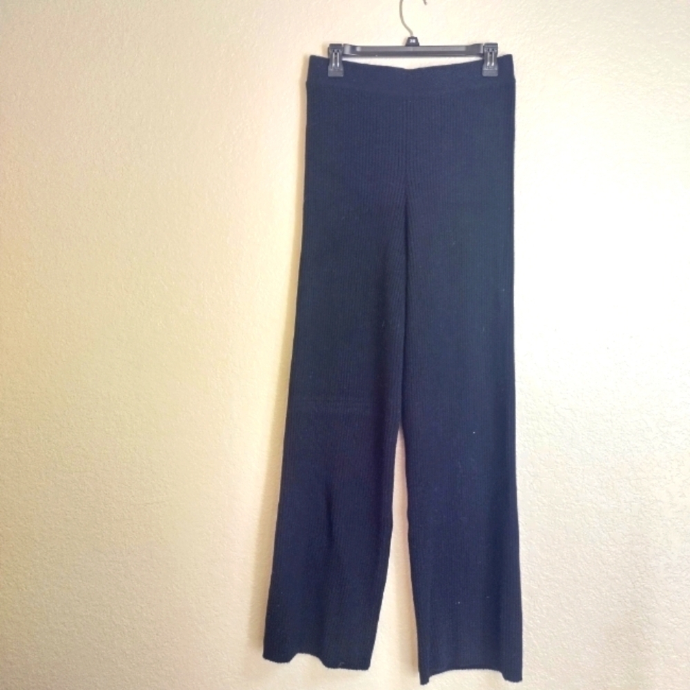 Gentle Herd Knit Cashmere Pull On Lounge Pants Black Sz Xl